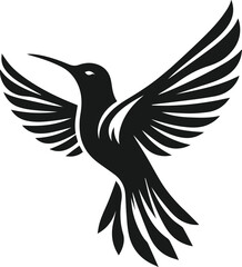 Hummingbird silhouette vector
