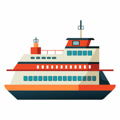cruise ship vector illustration