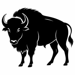Minimalist Bison Silhouette