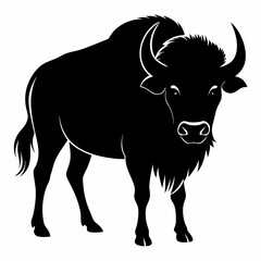 Minimalist Bison Silhouette