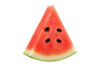 Triangular watermelon slice with seeds