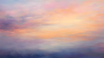 Obraz premium sunset with a smooth blend of coral, lavender, and soft gold 