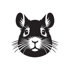 Degu Silhouette - Degu Vector - Illustration of Degu. - Minimalist Degu Design.