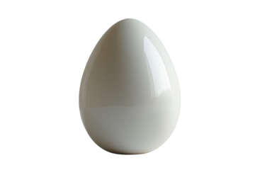 A perfect porcelain egg minimalist design pristine white smooth surface studio shot neutral