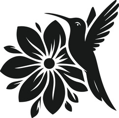 Hummingbird silhouette vector