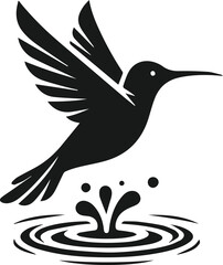 Hummingbird silhouette vector
