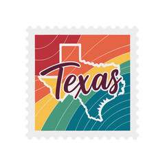 Texas Postage Stamp Vector