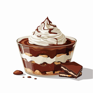 Mississippi Mud Pie Dessert with Chocolate Layers