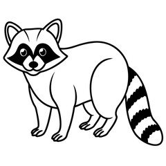 Minimalist Raccoon Vector Art