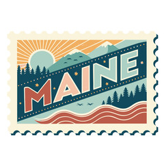 Maine Postage Stamp