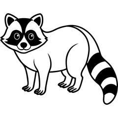 Minimalist Raccoon Vector Art