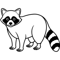 Minimalist Raccoon Vector Art
