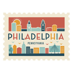 Philadelphia Pennsylvania Postage Stamp