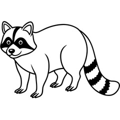 Minimalist Raccoon Vector Art