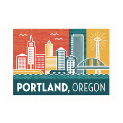 Portland Oregon Postage Stamp