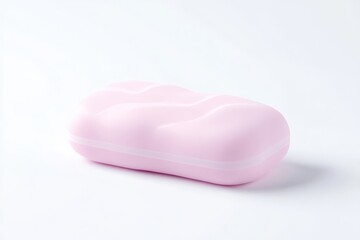 Obraz premium Pink bar of soap, smooth texture