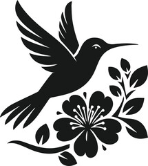 Hummingbird silhouette vector