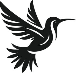 Obraz premium Hummingbird silhouette vector