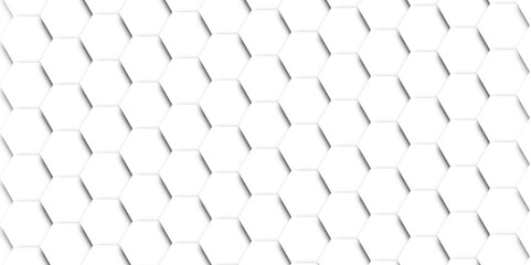 Abstract white background with hexagons . white Hexagonal Background Luxury White Pattern seamless bright white abstract honeycomb background 3D Futuristic abstract geometric mesh cell texture.