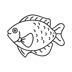 gourami fish icon, gourami fish line art - simple line art of gourami fish, perfect for gourami fish logos and icons