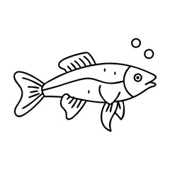 otocinclus fish icon, otocinclus fish line art - simple line art of otocinclus fish, perfect for otocinclus fish logos and icons