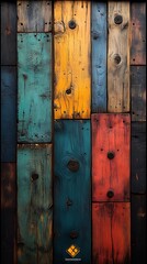 Vintage wooden wall texture multicolor design high resolution picture