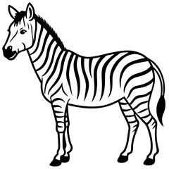 Minimalist Zebra Line Art Vector