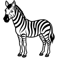 Minimalist Zebra Line Art Vector