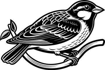 hand drawn illustration of a bird