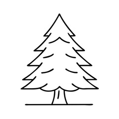 spruce tree icon, spruce tree line art - simple line art of spruce tree, perfect for spruce tree logos and icons