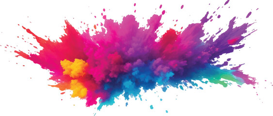 Vibrant Watercolor Splash and Brush Strokes, Imbuing the Canvas with Colorful and Bold Stains, Splashes, and Streaks, All Set Against a Clean White Background for a Contemporary and Artistic Flair.
