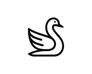 vector white swan