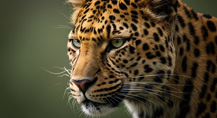 Naklejka premium AI Generated - Portrait of a the leopard