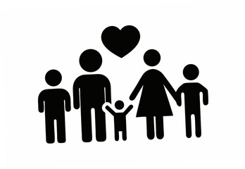 family silhouette vector