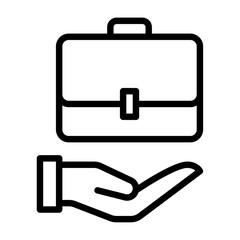 job offer outline icon. job offer black line illustration.