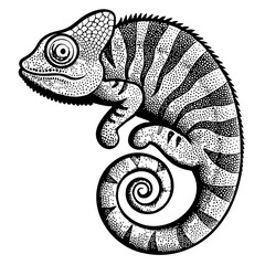 Chameleon Tattoo Vector © Georgi