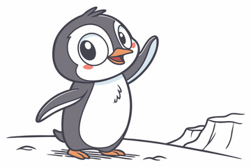penguin on a white background