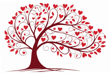 tree with hearts