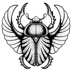 Tribal Beetle tattoo design