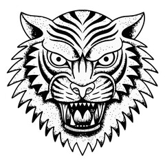 tiger head vector