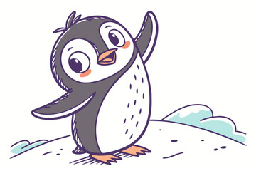 penguin with ice cream