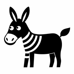 vector illustration of a donkey