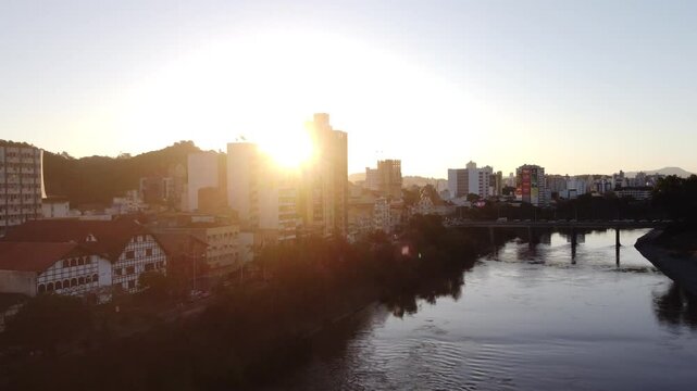 panoramic view of the city of Blumenau, Brazil