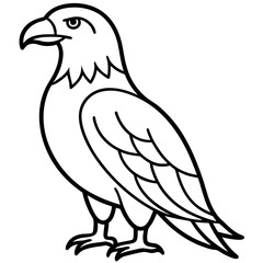 Sleek Eagle Outline Vector Design