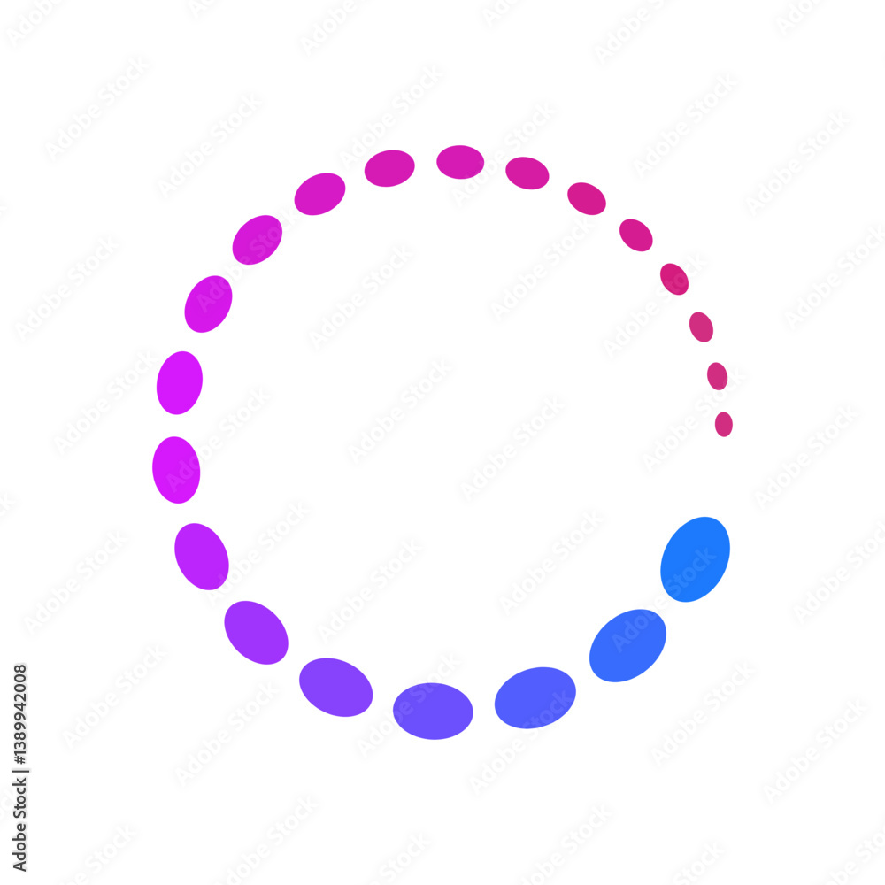 Poster colorful circle loader icon. symbol of reload, refresh, loading, recycle and repeat. interconnecting