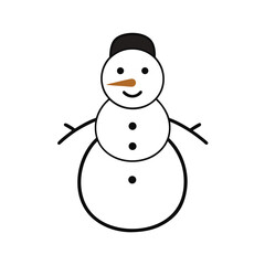 snowman on a white background