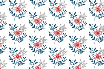 floral sketch design in seamless stem tile format for wrapping fabric fashion skirts and beautiful home textile accessories

