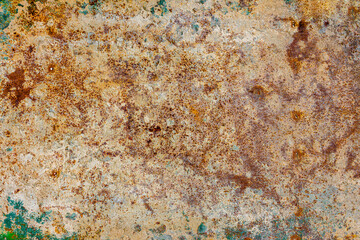 Rusty Metal Sheet with Peeling Paint