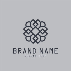 luxury interior logo outline pattern icon vector illustration template design