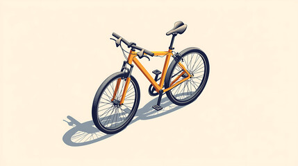 Naklejka premium A bicycle is shown in a white background